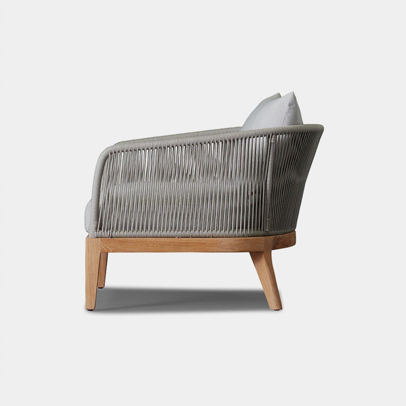 Avalon Lounge Chair | Teak Natural, Panama Marble, Rope Light Grey