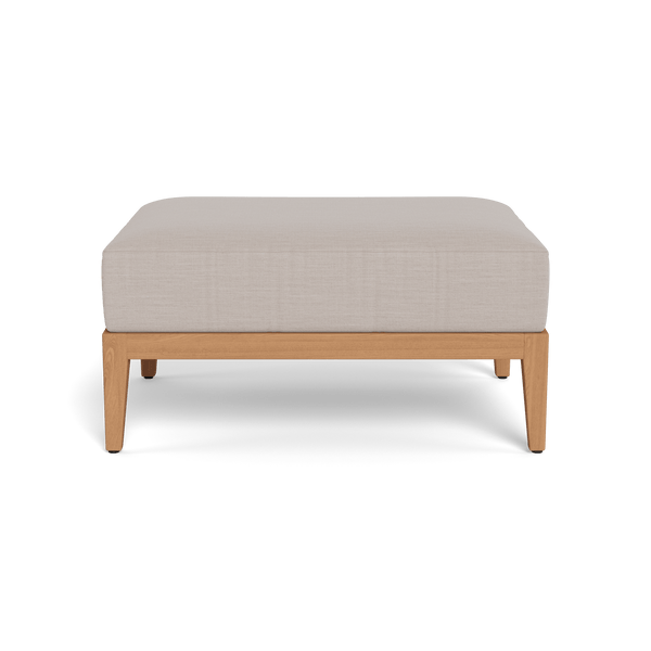 Avalon Ottoman | Teak Natural, Panama Marble,