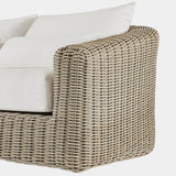 Barcelona 2 Seat Sofa | Wicker Taupe, Panama Blanco,