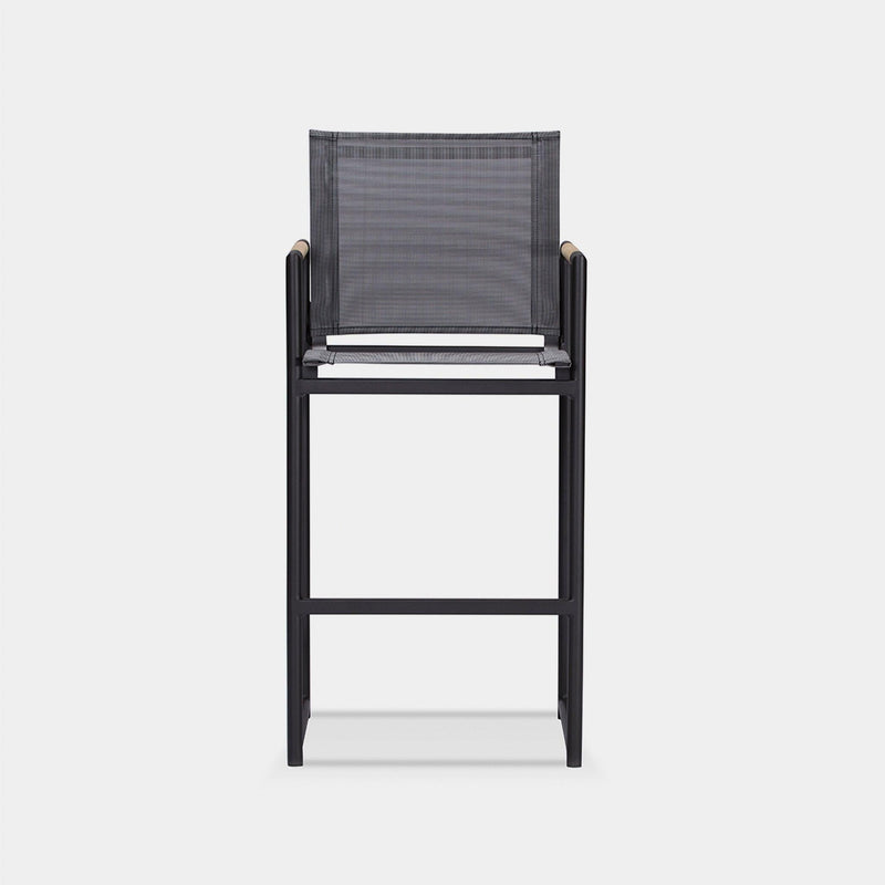 Breeze Bar Stool | Aluminum Asteroid, Batyline Silver,