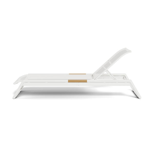 Breeze Stacking Sun Lounge | Aluminum White, Batyline White,