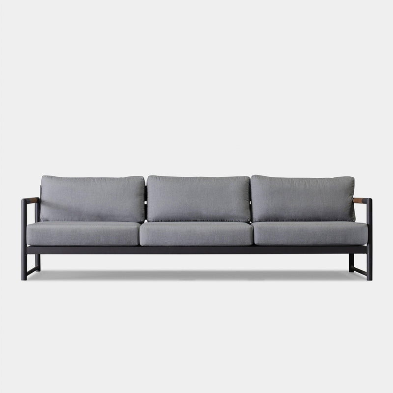 Breeze Xl 3 Seat Sofa | Aluminum Asteroid, Panama Grafito,