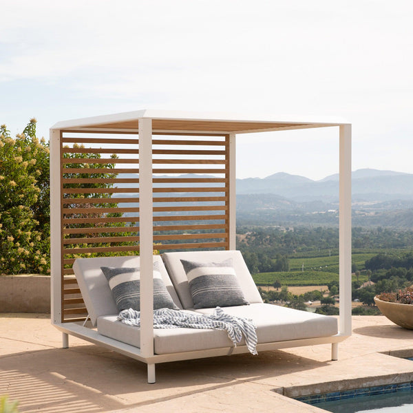 Breeze XL Cabana | Aluminum Asteroid, Panama Grafito, Teak Natural