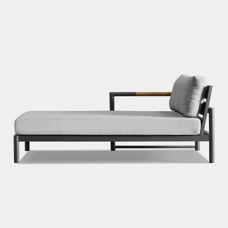 Breeze Xl Chaise Left | Aluminum Asteroid, Panama Grafito,