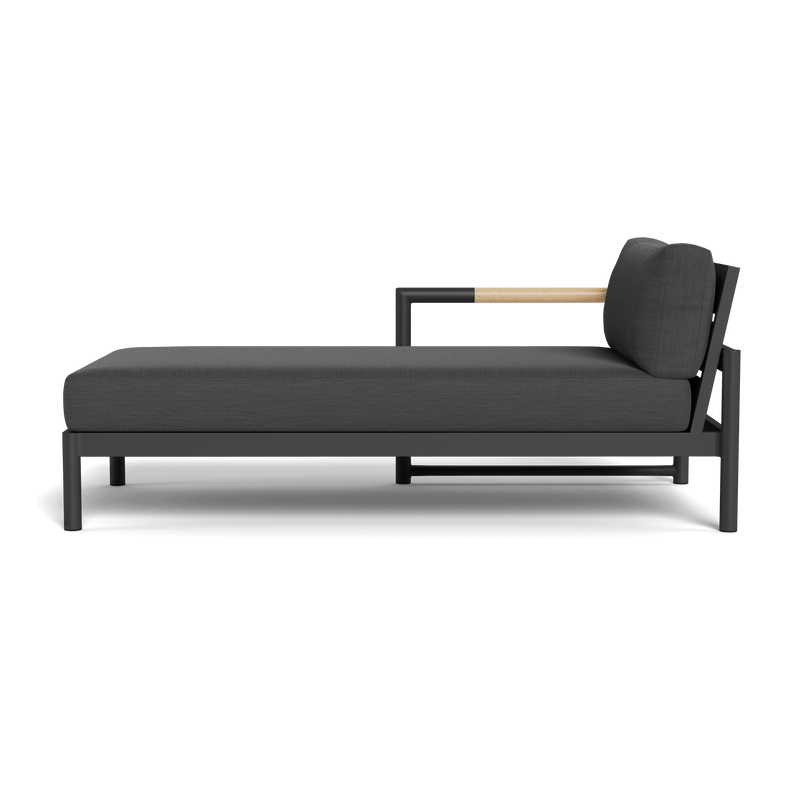 Breeze Xl Chaise Left | Aluminum Asteroid, Panama Grafito,