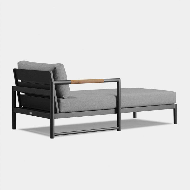 Breeze Xl Chaise Left | Aluminum Asteroid, Panama Grafito,