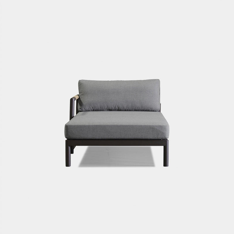 Breeze Xl Chaise Left | Aluminum Asteroid, Panama Grafito,