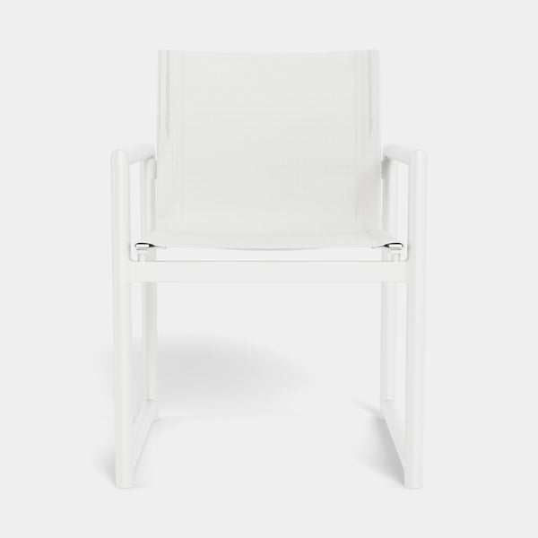 Breeze Xl Dining Chair | Aluminum Asteroid, Batyline Silver,