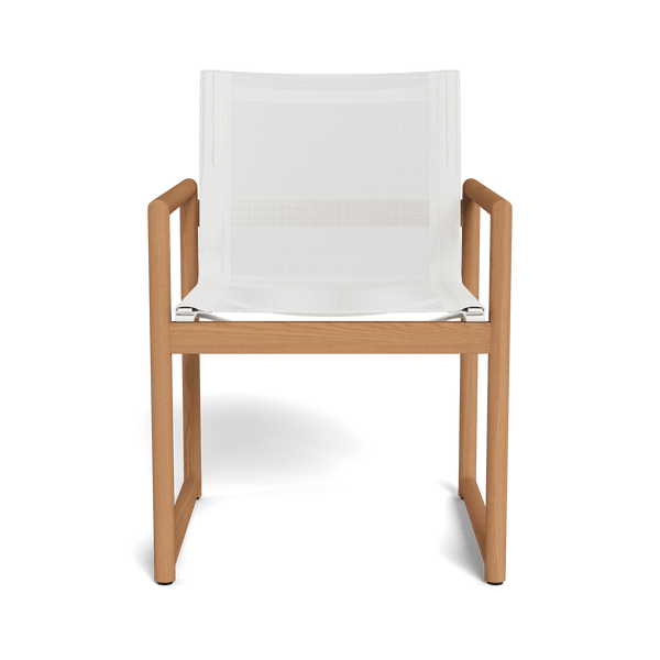 Breeze Xl Teak Dining Chair | Teak Natural, Batyline White,