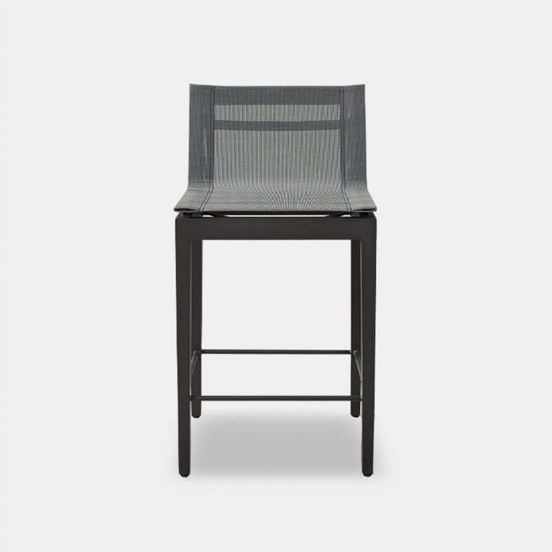 Byron Aluminum Bar Stool | Aluminum Asteroid, Batyline Silver,