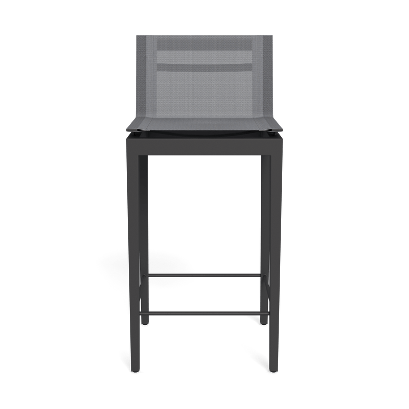 Byron Aluminum Bar Stool | Aluminum Asteroid, Batyline Silver,