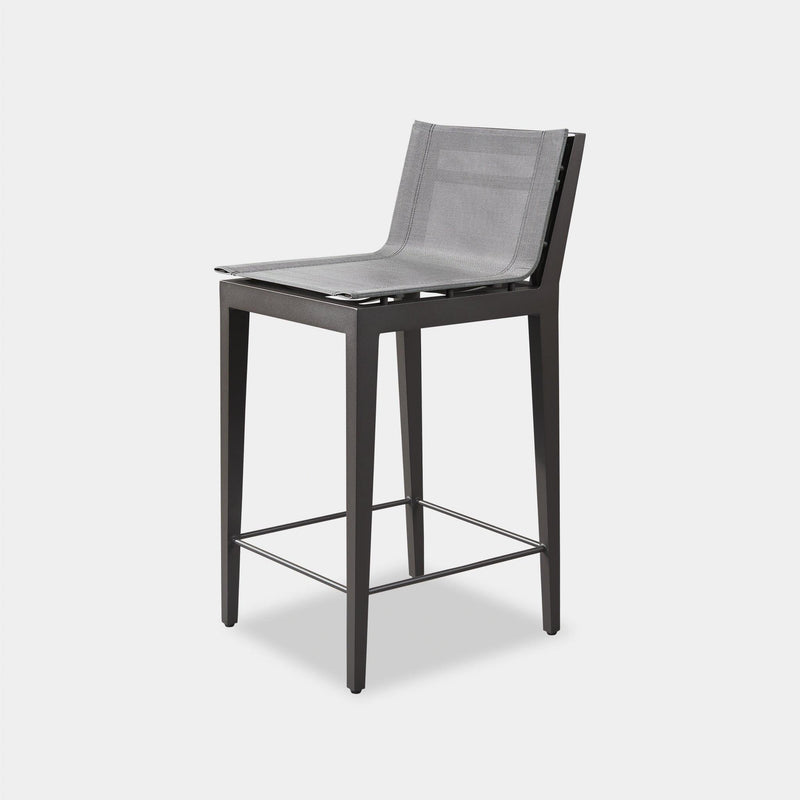 Byron Aluminum Counter Stool | Aluminum Asteroid, Batyline Silver,