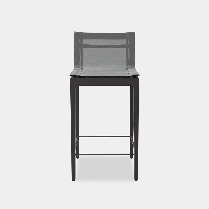 Byron Aluminum Counter Stool | Aluminum Asteroid, Batyline Silver,