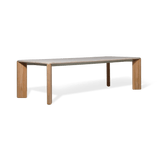 Chloe Rectangle Dining Table | Teak Natural, Travertine Cream,