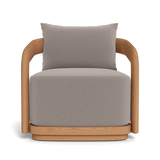 Chloe Teak Swivel Lounge Chair | Teak Natural, Marley Chinchilla,