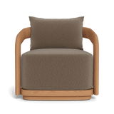 Chloe Teak Swivel Lounge Chair | Teak Natural, Marley Mink,