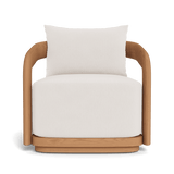 Chloe Teak Swivel Lounge Chair | Teak Natural, Marley Snow,