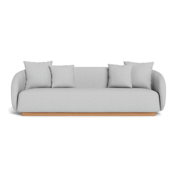 Como 3 Seat Sofa | Sealed Teak Natural, Monterey Silver,