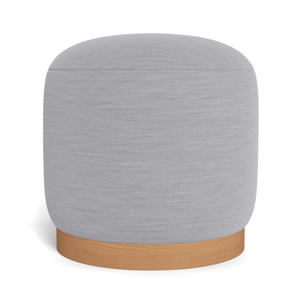 Como Footstool | Sealed Teak Natural, Panama Cloud,