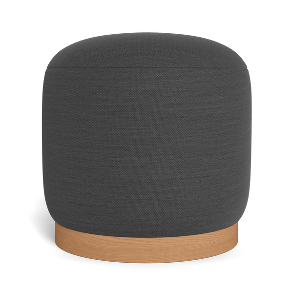 Como Footstool | Sealed Teak Natural, Panama Grafito,