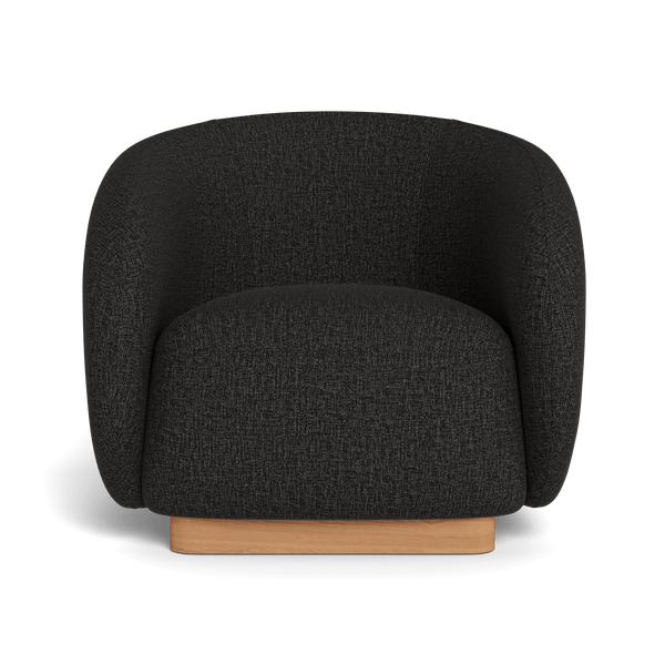 Como Swivel Lounge Chair | Sealed Teak Natural, Copacabana Midnight,