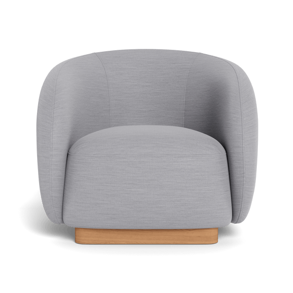 Como Swivel Lounge Chair | Sealed Teak Natural, Panama Cloud,