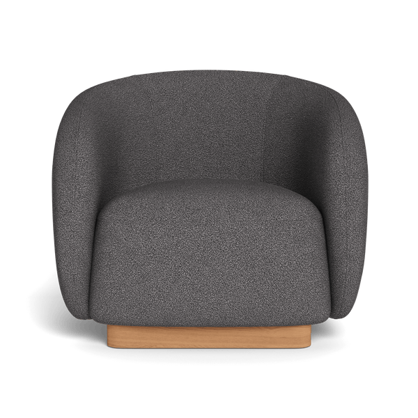 Como Swivel Lounge Chair | Sealed Teak Natural, Riviera Slate,