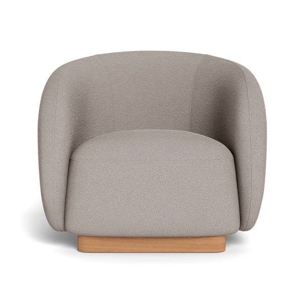Como Swivel Lounge Chair | Sealed Teak Natural, Riviera Stone,