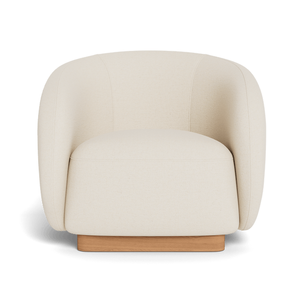Como Swivel Lounge Chair | Sealed Teak Natural, Siesta Ivory,