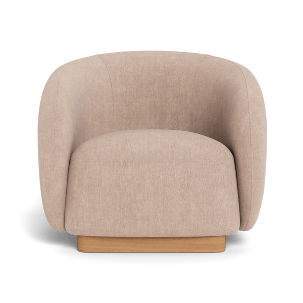 Como Swivel Lounge Chair | Sealed Teak Natural, Siesta Taupe,