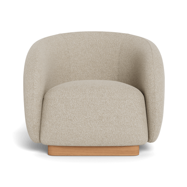 Como Swivel Lounge Chair | Sealed Teak Natural, Siesta Taupe,