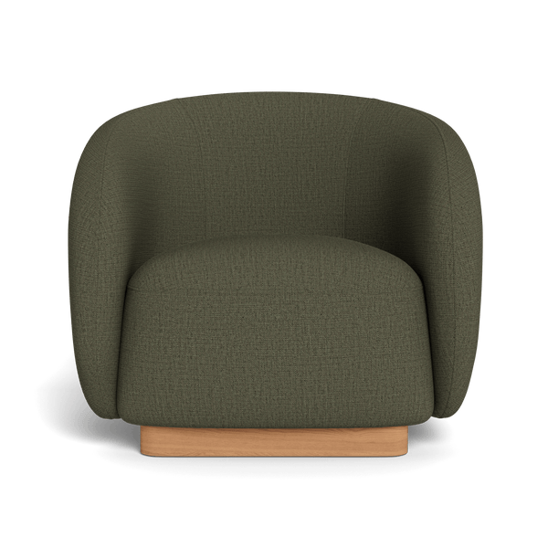 Como Swivel Lounge Chair | Sealed Teak Natural, Stirling Moss,