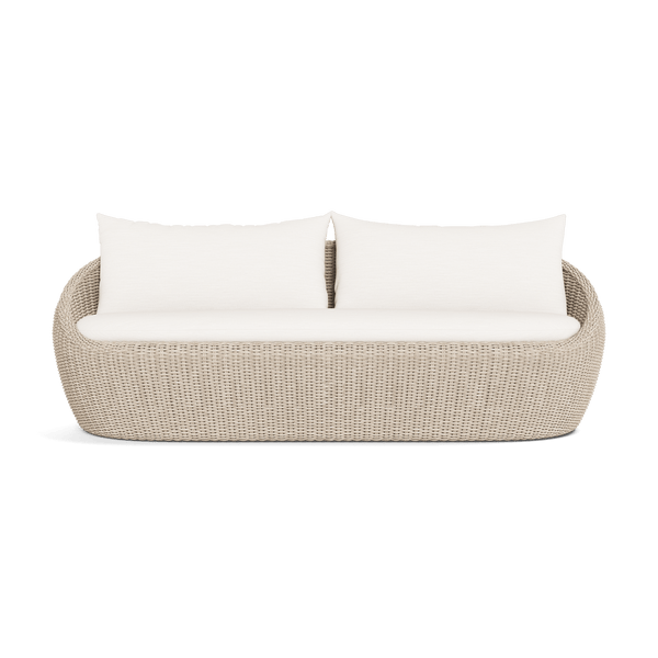 Cordoba 2 Seat Sofa | Twisted Wicker Oyster, Panama Blanco,