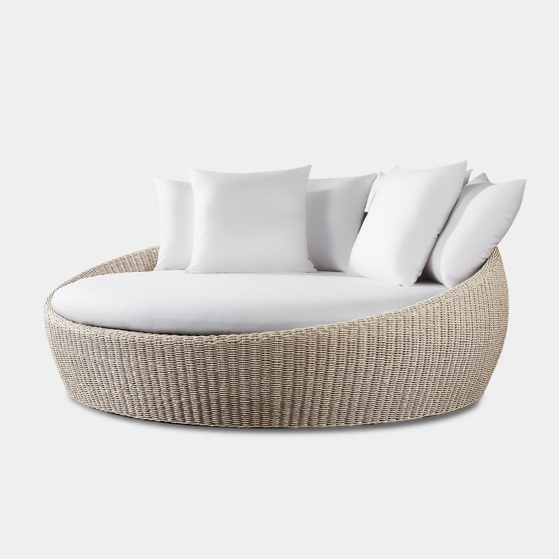 Cordoba Daybed | Twisted Wicker Oyster, Panama Blanco,