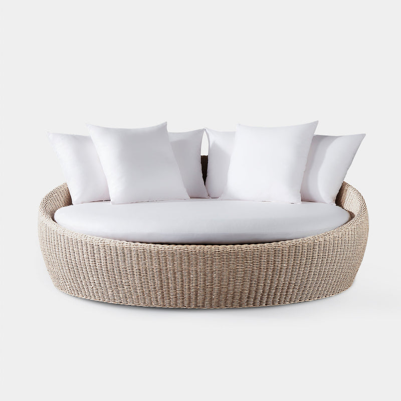 Cordoba Daybed | Twisted Wicker Oyster, Panama Blanco,