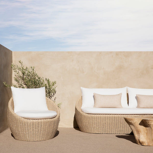 Cordoba Lounge Chair | Twisted Wicker Oyster, Panama Grafito,