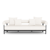 Cove Luxe 3 Seat Sofa | Aluminum Asteroid, Panama Blanco,