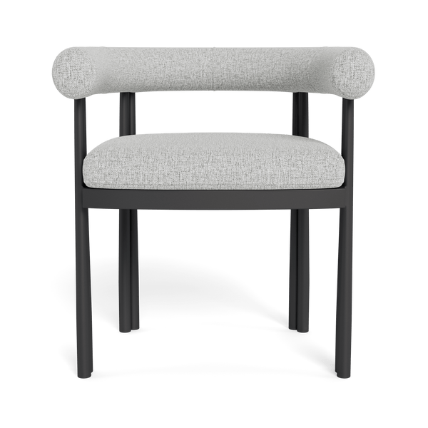 Cove Luxe Dining Chair | Aluminum Asteroid, Copacabana Sand,