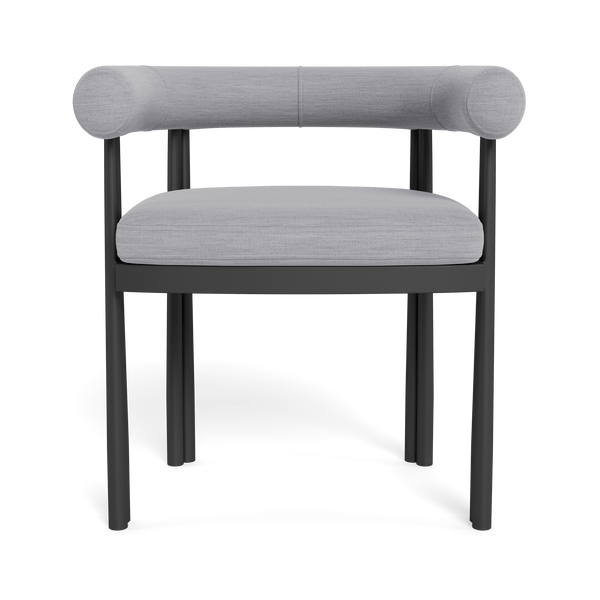 Cove Luxe Dining Chair | Aluminum Asteroid, Panama Cloud,