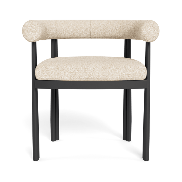 Cove Luxe Dining Chair | Aluminum Asteroid, Riviera Sand,
