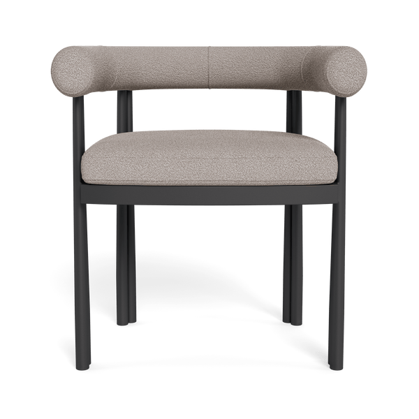 Cove Luxe Dining Chair | Aluminum Asteroid, Riviera Stone,