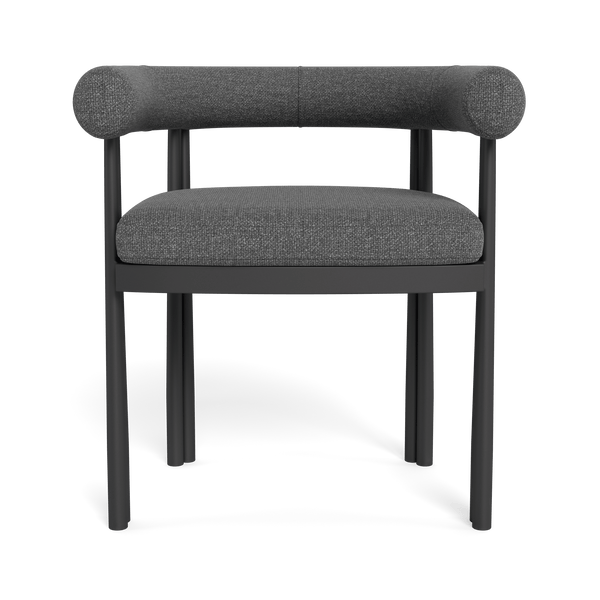 Cove Luxe Dining Chair | Aluminum Asteroid, Siesta Slate,