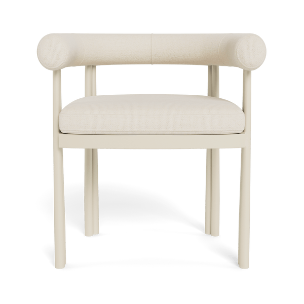 Cove Luxe Dining Chair | Aluminum Bone, Siesta Ivory,