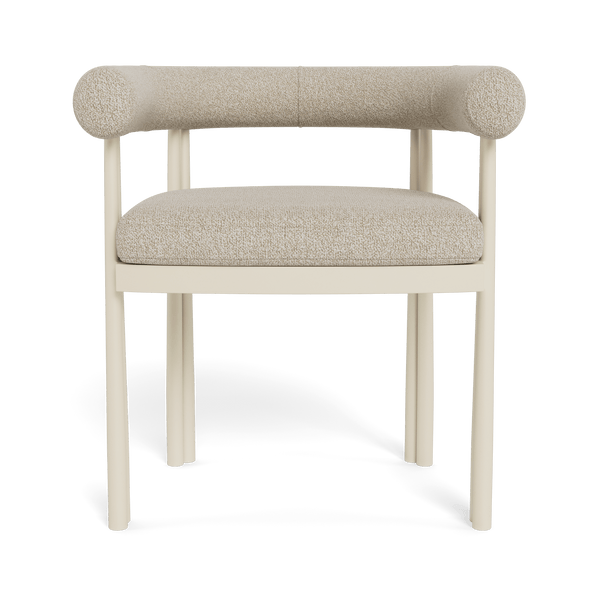 Cove Luxe Dining Chair | Aluminum Bone, Siesta Taupe,