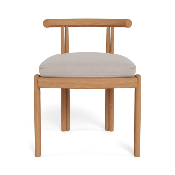 Cove Teak Armless Dining Chair | Teak Natural, Panama Marble,