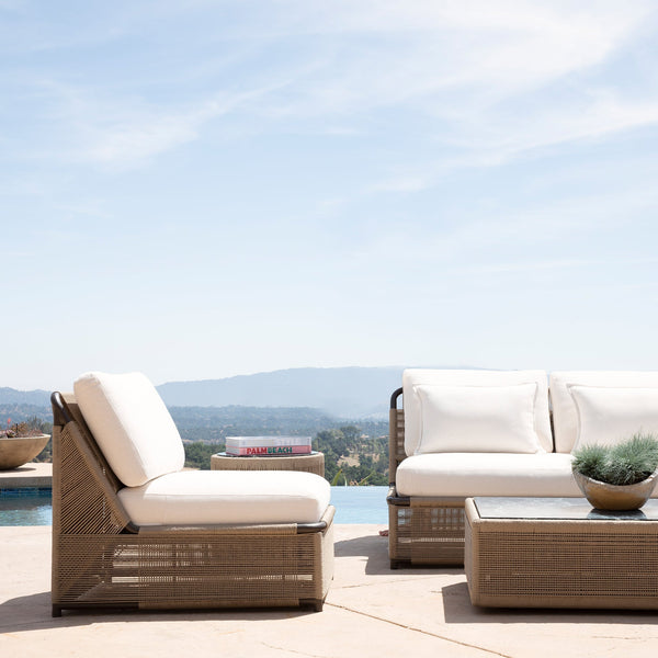 FORMENTERA EASY CHAIR | Aluminum Bronze, Siesta Ivory, Twisted Rope Dune