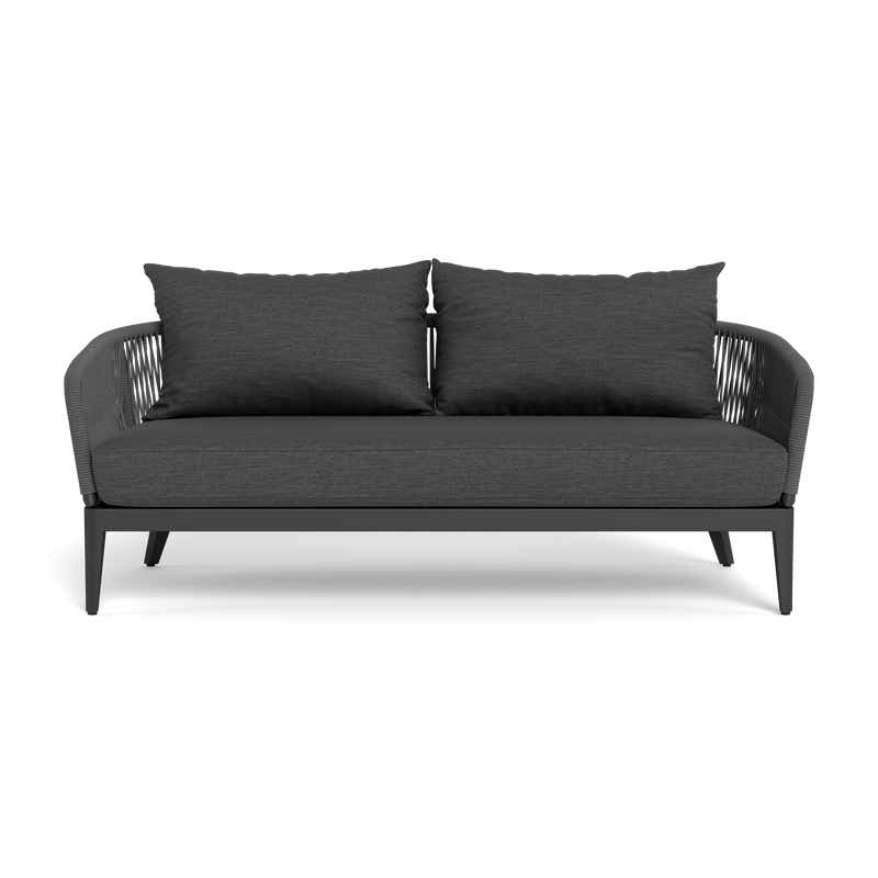 Hamilton 2 Seat Sofa | Aluminum Asteroid, Lisos Grafito, Rope Dark Grey