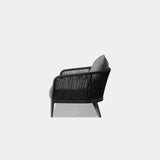 Hamilton 2 Seat Sofa | Aluminum Asteroid, Panama Grafito, Rope Dark Grey