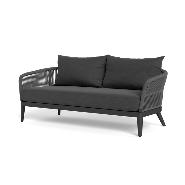 Hamilton 2 Seat Sofa | Aluminum Asteroid, Panama Grafito, Rope Dark Grey