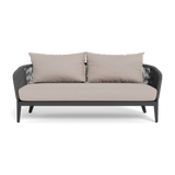 Hamilton 2 Seat Sofa | Aluminum Asteroid, Panama Marble, Rope Dark Grey